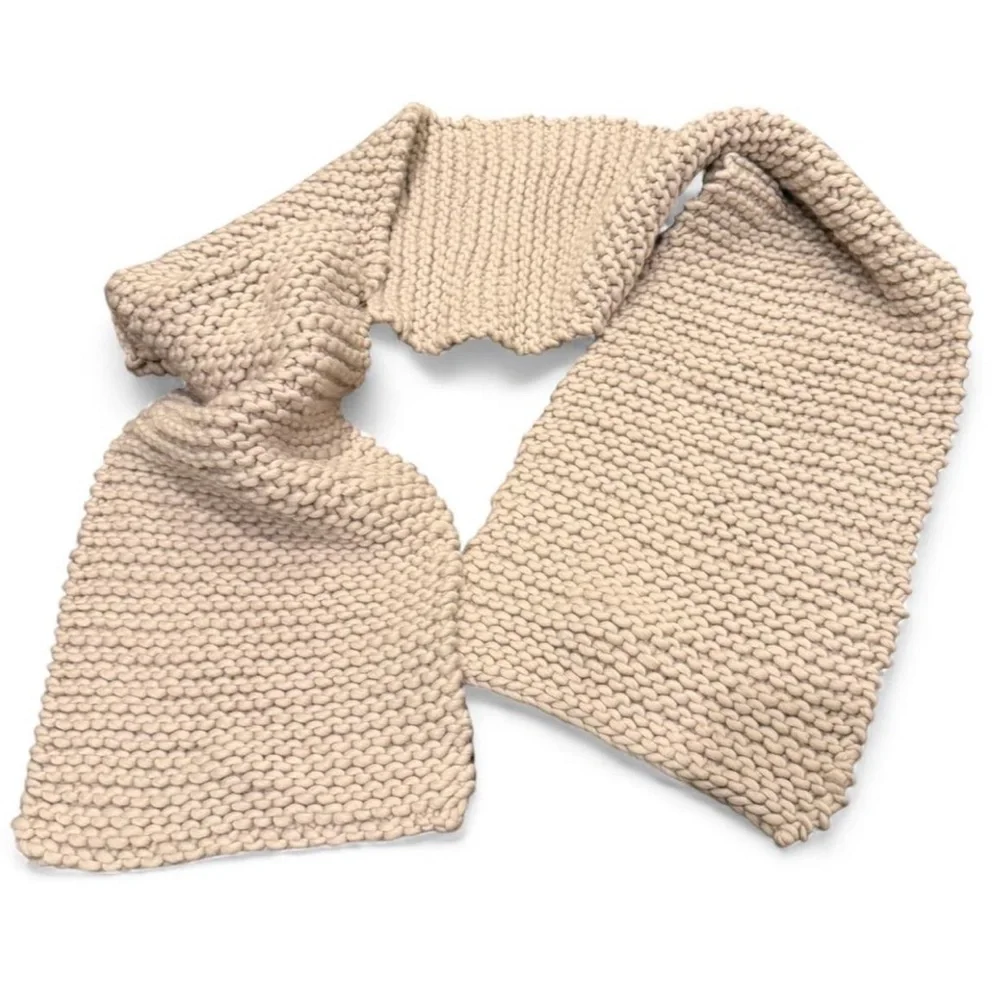 Hand Knit Chunky Oversized Wool Blend Scarf Blush Pink